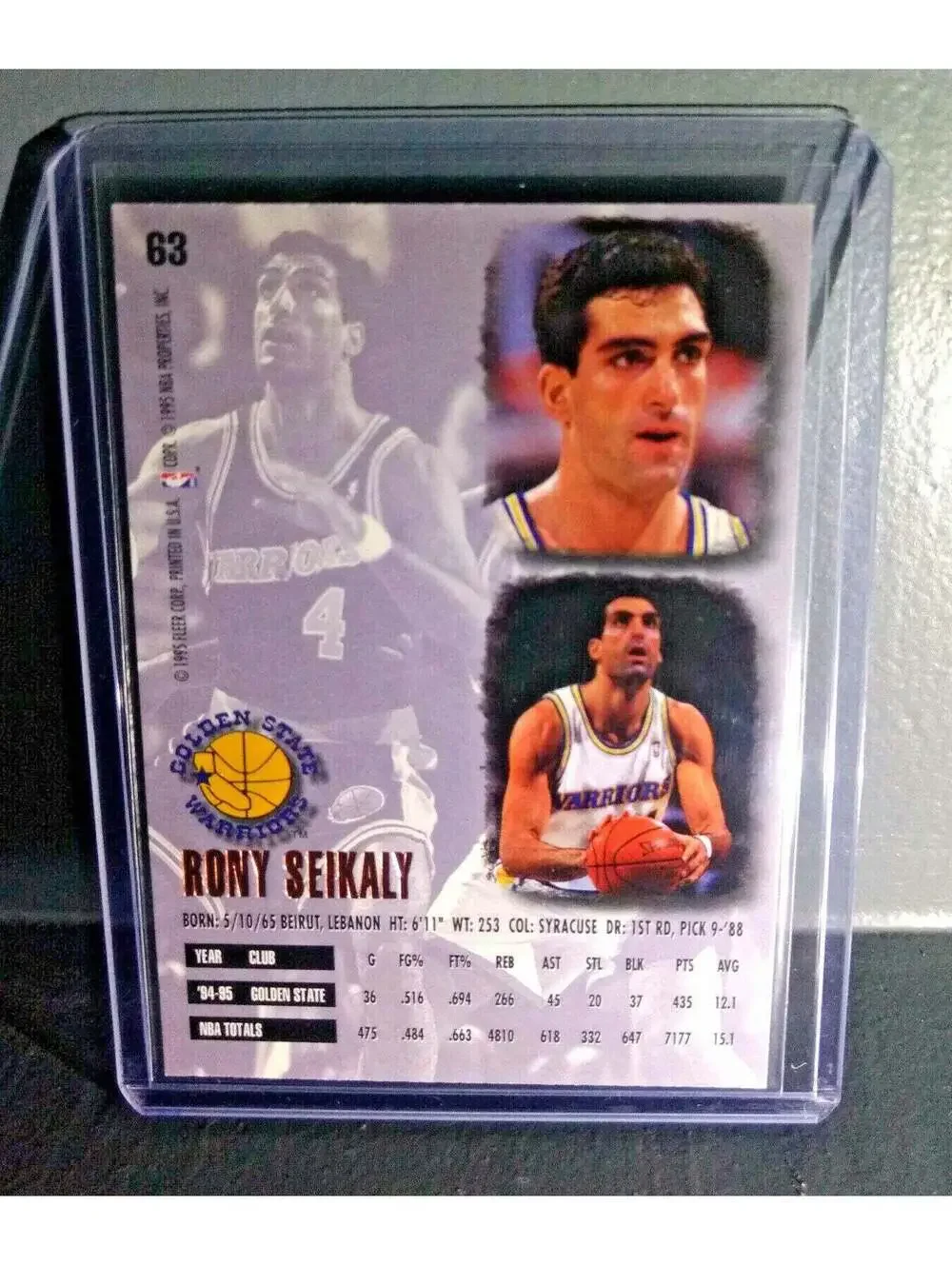 1995-96 Rony Seikaly Fleer Ultra #63 Basketball Card